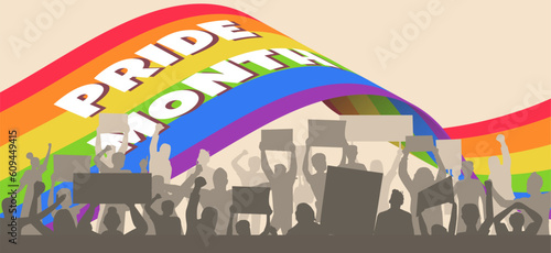LGBT rights banner in the celebration of the month of pride
