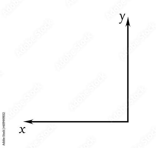 Cartesian coordinate system. vector illustration. template for drawing graphs of trigonometric functions