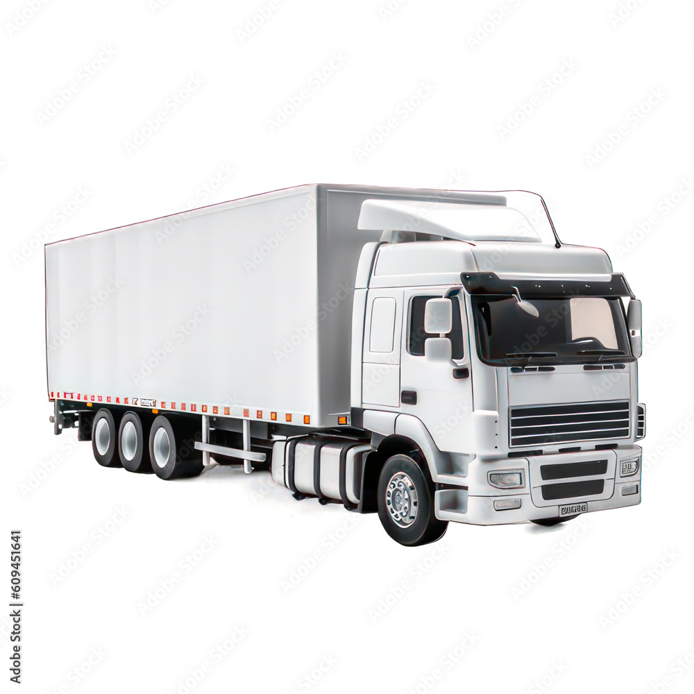 Truck isolated on white created with Generative AI