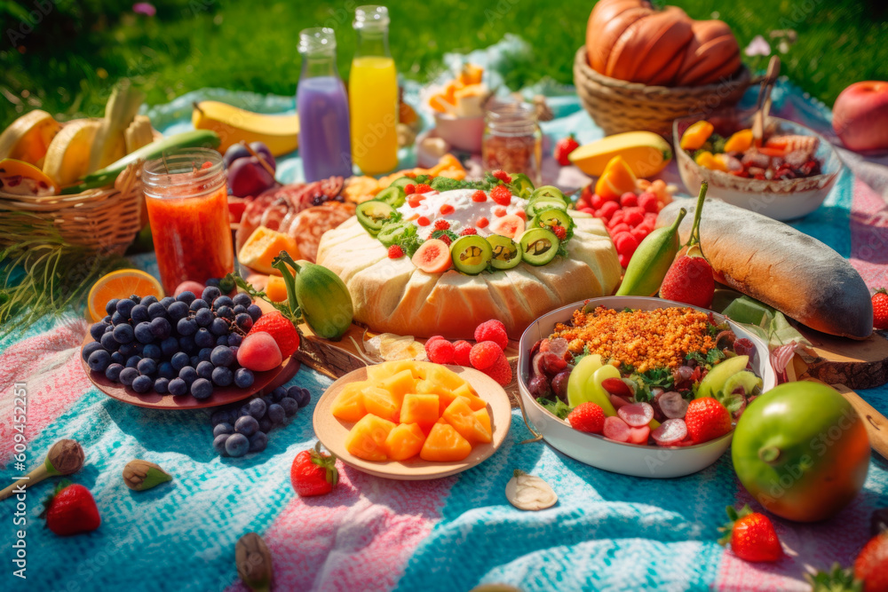 Wonderful breakfast, healthy, picknick, generative ai