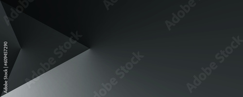 black geometric, abstract background, dark paper design, modern wallpaper, wall art, texture, with gradient, ider for web banner, product and poster, business presentation, space for tex