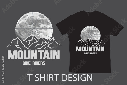 Mountain Biker T shirt Design photo