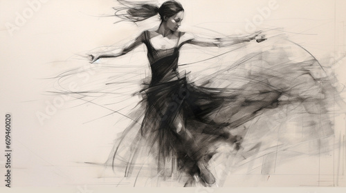 Wallpaper Mural The fluidity of a ballerina's movements captured in a series of sketches Generative AI Torontodigital.ca
