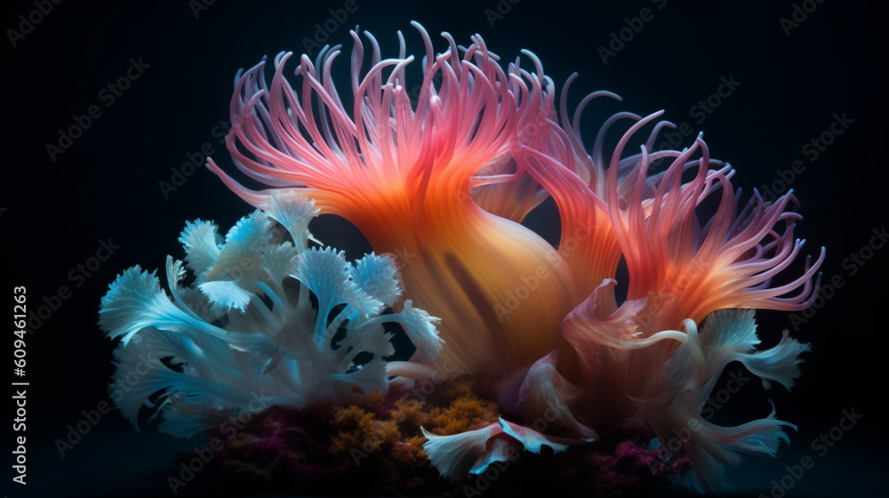 Underwater photography of marine plants. IA generative. Underwater photography of marine plants. IA generative.