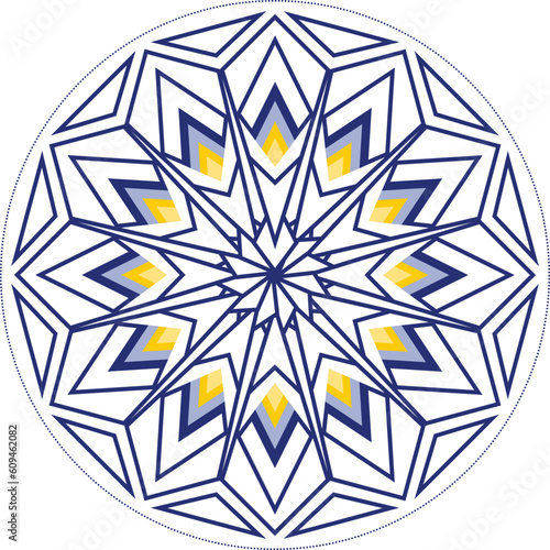 Round Stylish Star Dynamic Pattern 