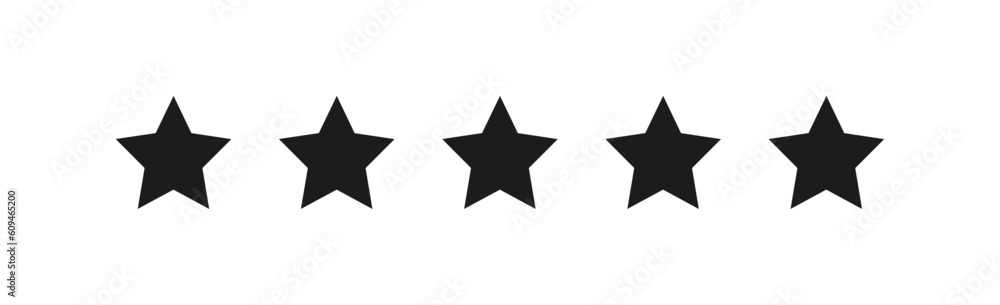 Product rating or customer review with black stars flat vector icons for apps and websites. set of stars isolated on white background. Star icon. Stars in modern simple flat style vector Product rating or customer review with black stars flat vector icons for apps and websites. set of stars isolated on white background. Star icon. Stars in modern simple flat style vector