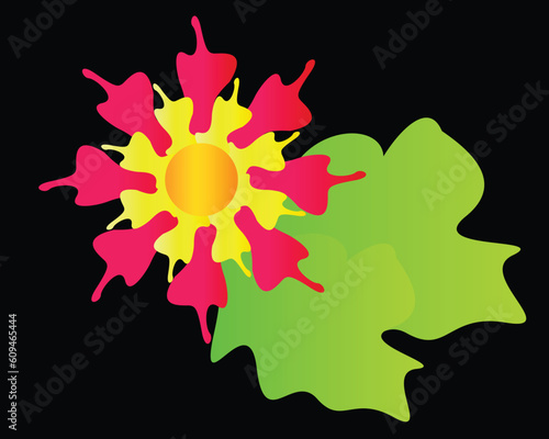 Laurel wreath, floral ornaments, sea beach, icons, car icons, pattern, lace, ribbons, fire icon, green icon, and people silhouettes