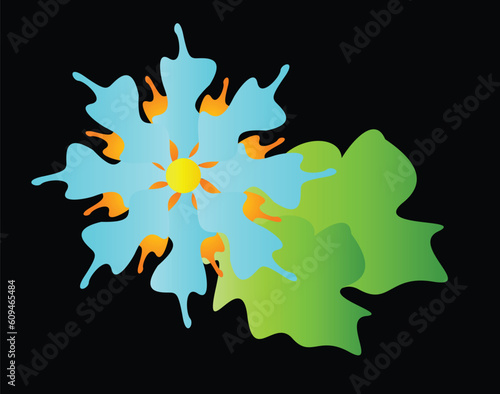 Laurel wreath, floral ornaments, sea beach, icons, car icons, pattern, lace, ribbons, fire icon, green icon, and people silhouettes