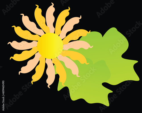 Laurel wreath, floral ornaments, sea beach, icons, car icons, pattern, lace, ribbons, fire icon, green icon, and people silhouettes