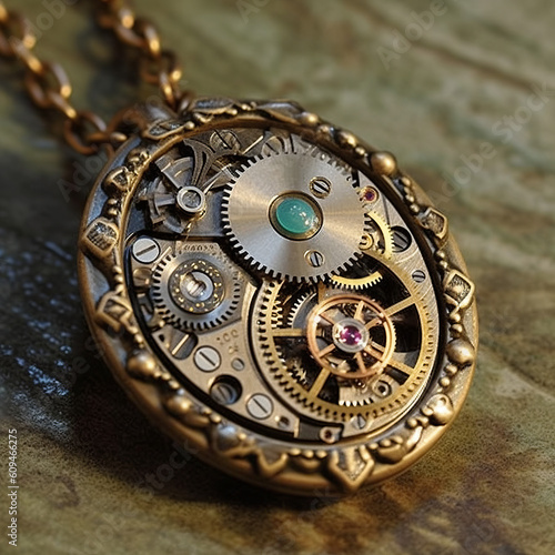 antique pocket watch  generative  ai  steampunk  ventage  old style