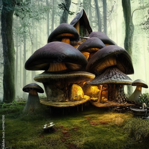 House in the Woods, Fantasy, Generative AI