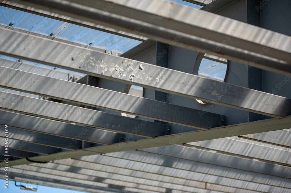 Structure of steel for building construction on sky background. Structure of steel for building construction on sky background.