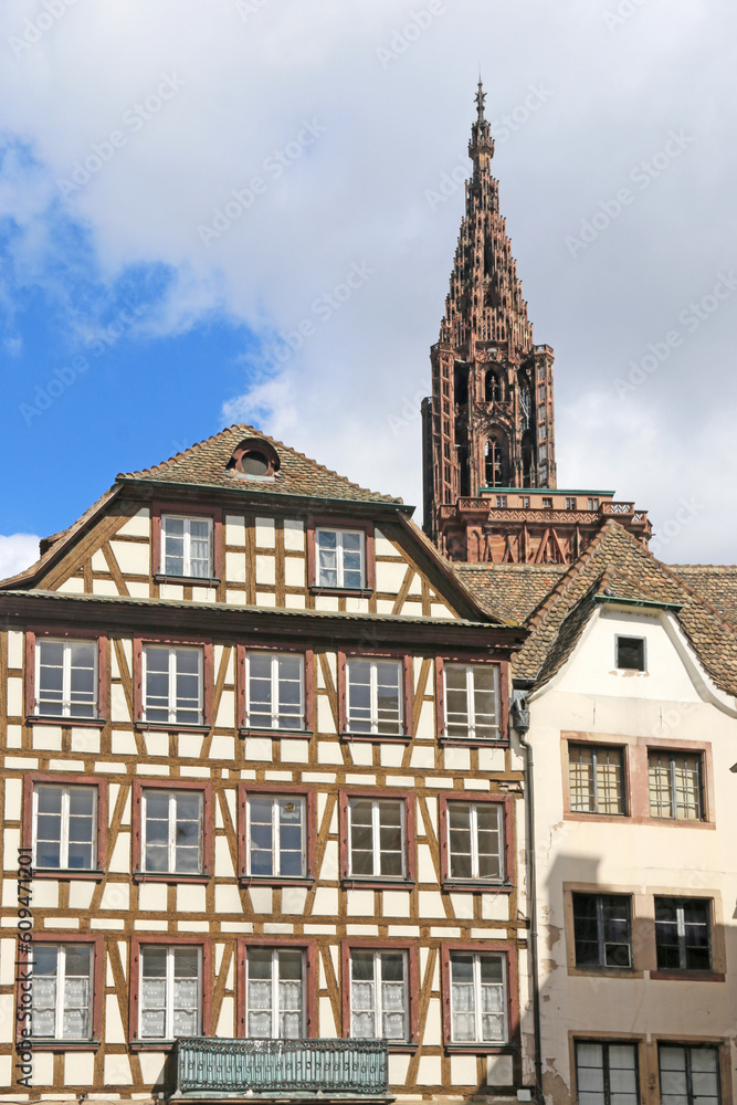 Fototapeta premium Street in Strasbourg, France