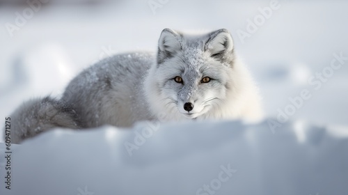 Arctic Fox's Silent Prowl in the Winter Wilderness © VisualMarketplace