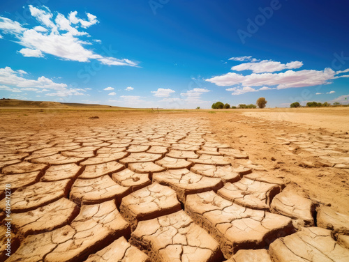 Dry and cracked land