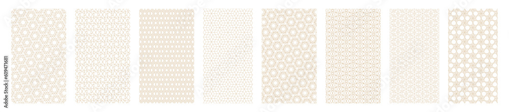 Fototapeta premium Jewish seamless pattern with abstract line David stars in Arabic vintage style vector illustration