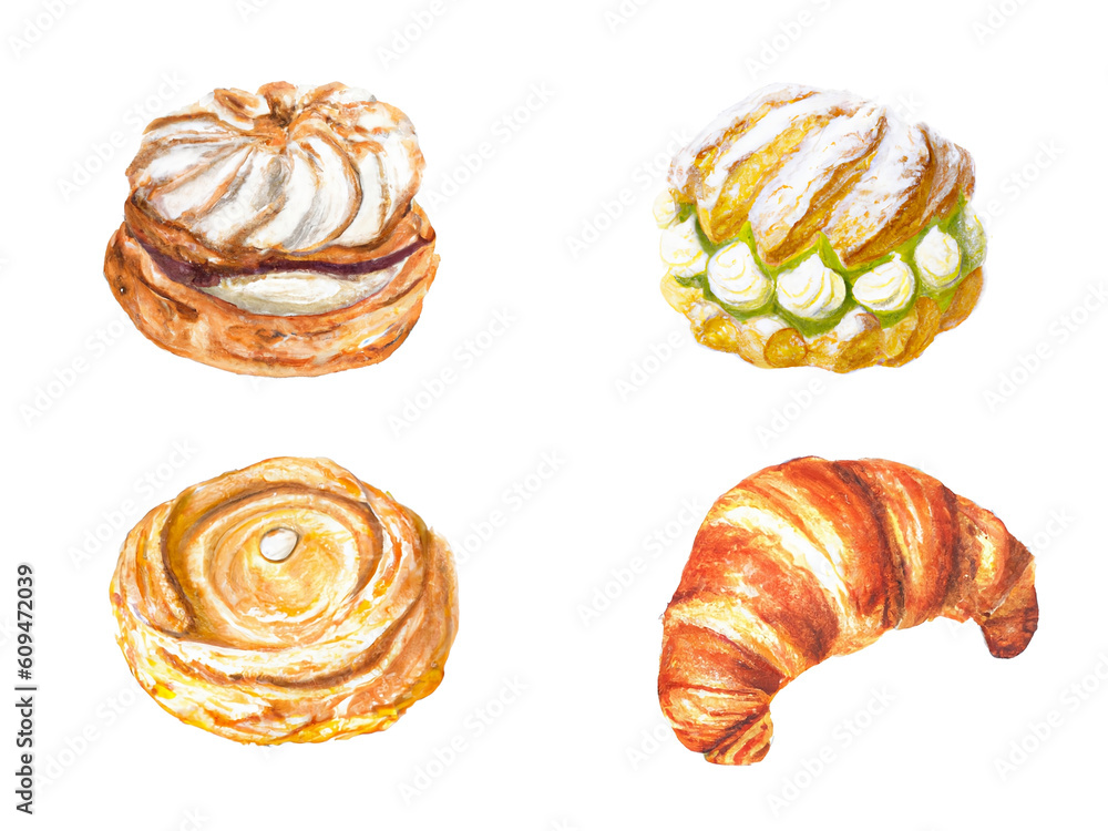 Sweet bakery collection. generative ai Sweet bakery collection. generative ai