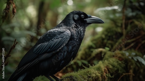The Last Hawaiian Crow in the Tropical Forest © VisualMarketplace