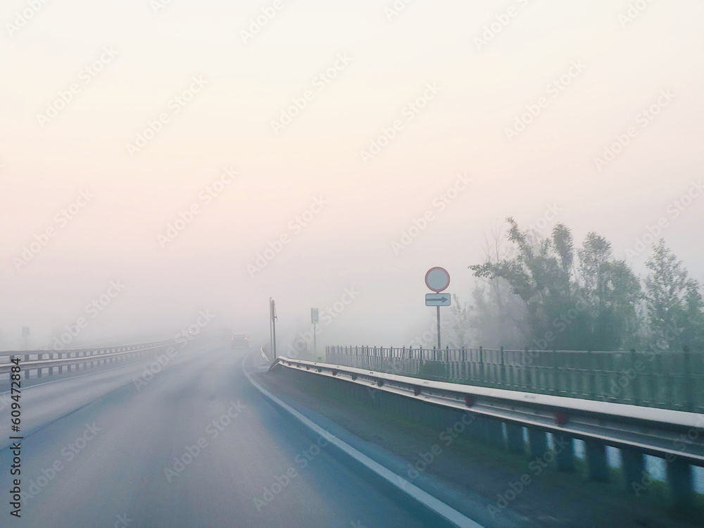 Fototapeta premium road in fog