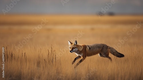 Swift Fox's Energetic Dash Across the Great Plains
