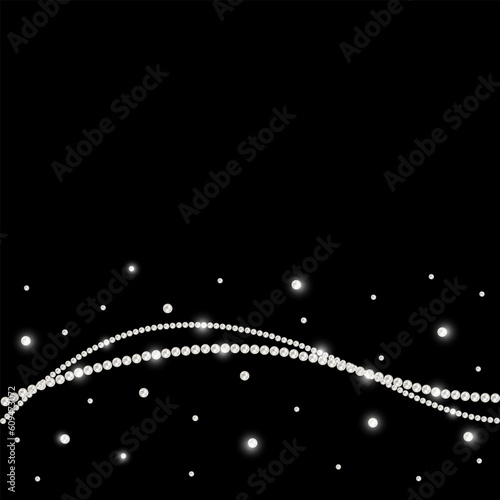 Pearls. Beads. Jewelry. Beautiful vector background. Garland. Festive decoration.