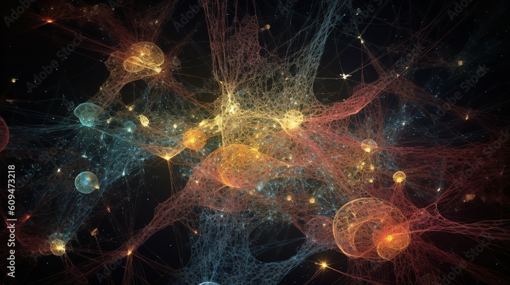 Fototapeta premium The Neural Network of the Digital Universe