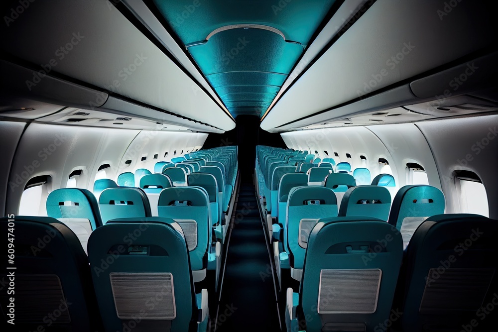 plane interior, ai generative plane interior, ai generative