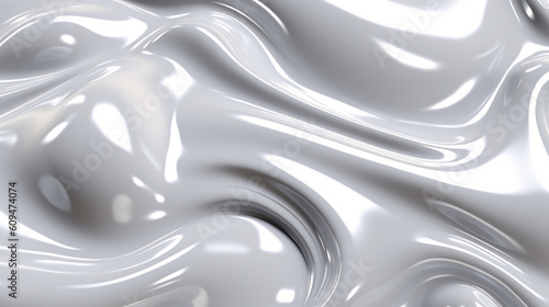 Neon white metallic liquid background. IA generative.