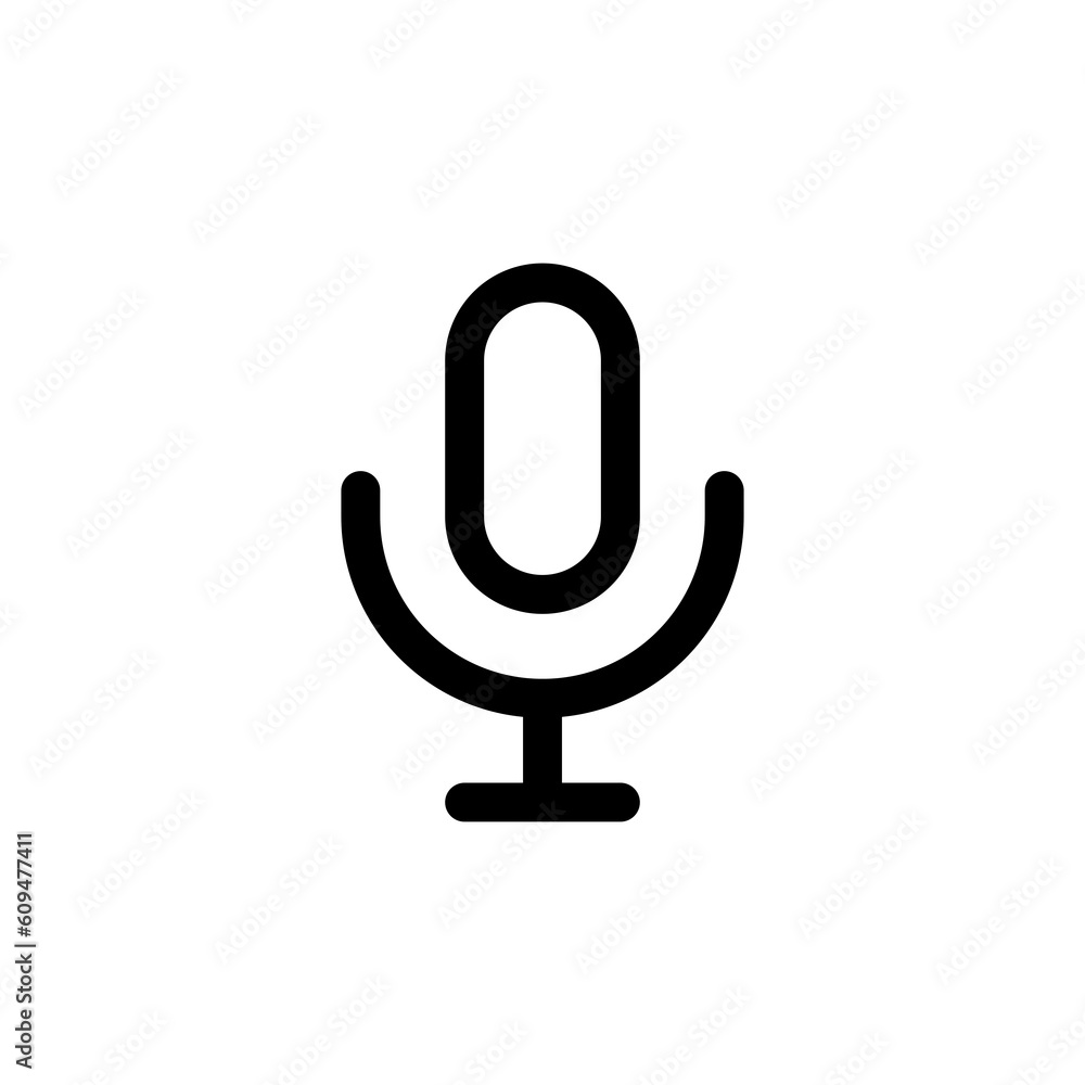 Record Microphone vector icon. Symbol microphone for website. Retro microphone illustration for mobile app. Pictogram microphone. Minimalistic icon. Sound concept Record Microphone vector icon. Symbol microphone for website. Retro microphone illustration for mobile app. Pictogram microphone. Minimalistic icon. Sound concept