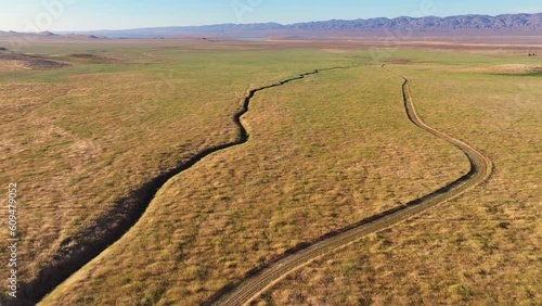 California San Andreas Fault Line Landscape Carrizo Plain photo