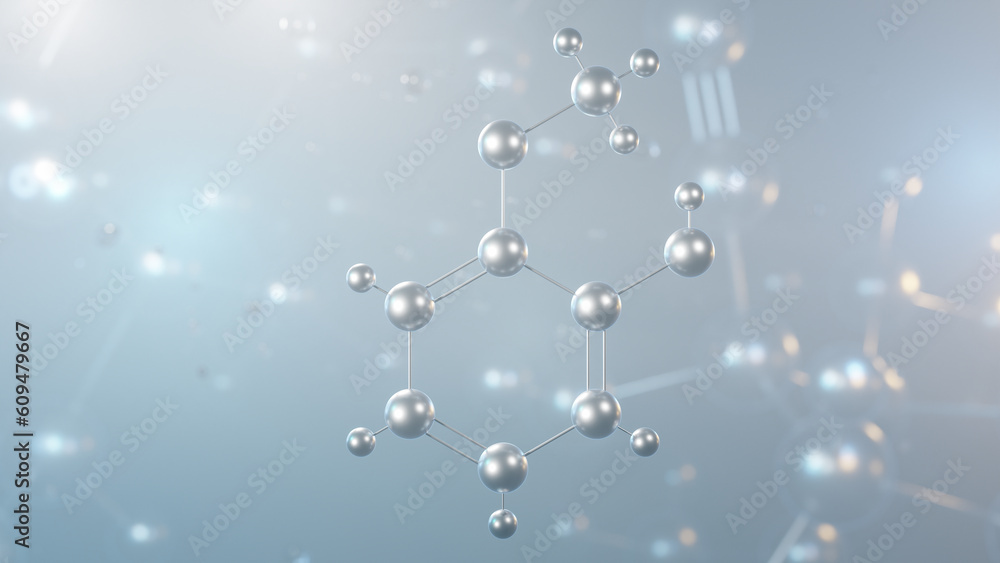 guaiacol molecular structure, 3d model molecule, phenolic compound, structural chemical formula view from a microscope guaiacol molecular structure, 3d model molecule, phenolic compound, structural chemical formula view from a microscope