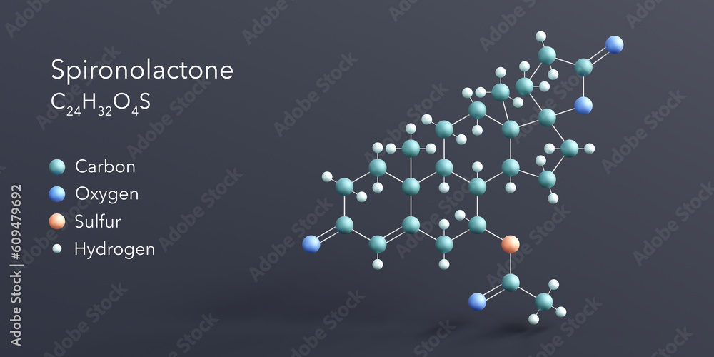 pyrrole molecule 3d rendering, flat molecular structure with chemical formula and atoms color coding - obrazy, fototapety, plakaty 