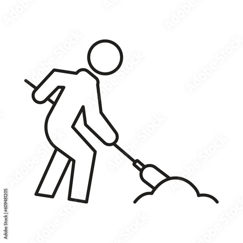 Under Construction, man, man sweeping icon © Prosenjit Paul