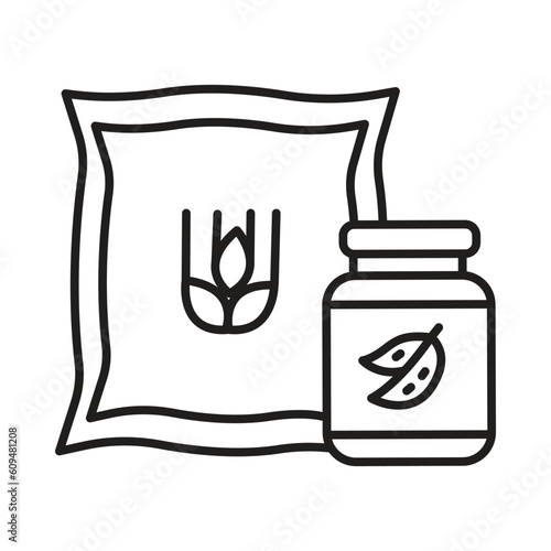 Fertilizer, seeds, pesticides, farming, fertilizer and seeds icon