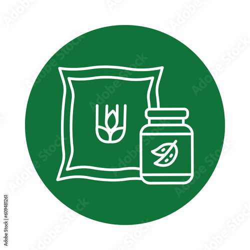 Fertilizer, seeds, pesticides, farming, fertilizer and seeds icon