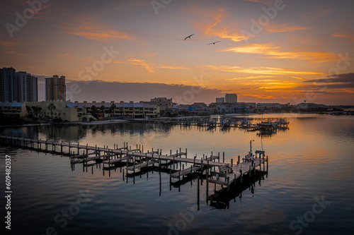 Sunset Fishing Dock © Aerial Solutions NV