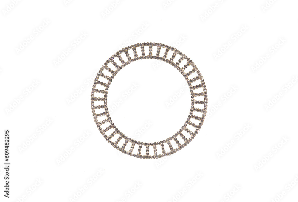 jewelry circle with precious stones isolated on white background jewelry circle with precious stones isolated on white background