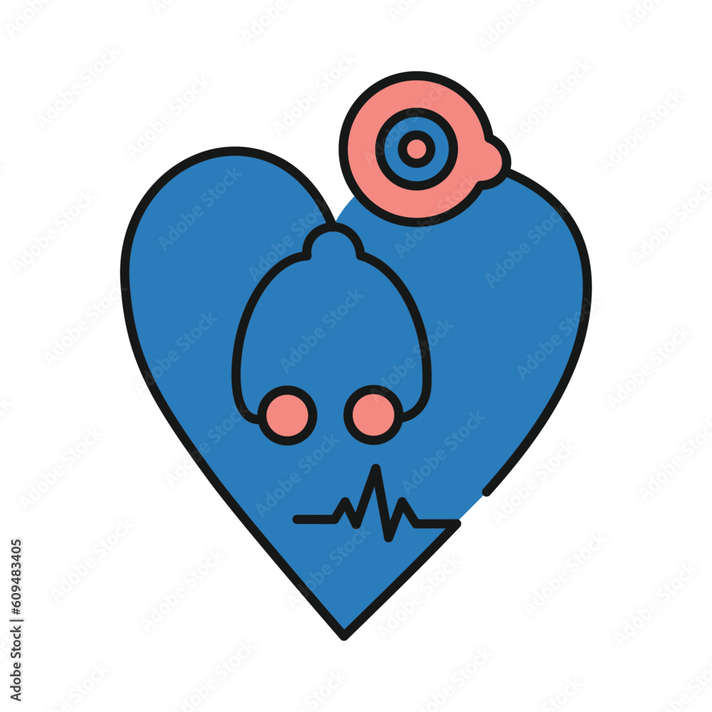 heart, love, stethoscope, heartbeat, heart treatment, cardiology icon heart, love, stethoscope, heartbeat, heart treatment, cardiology icon