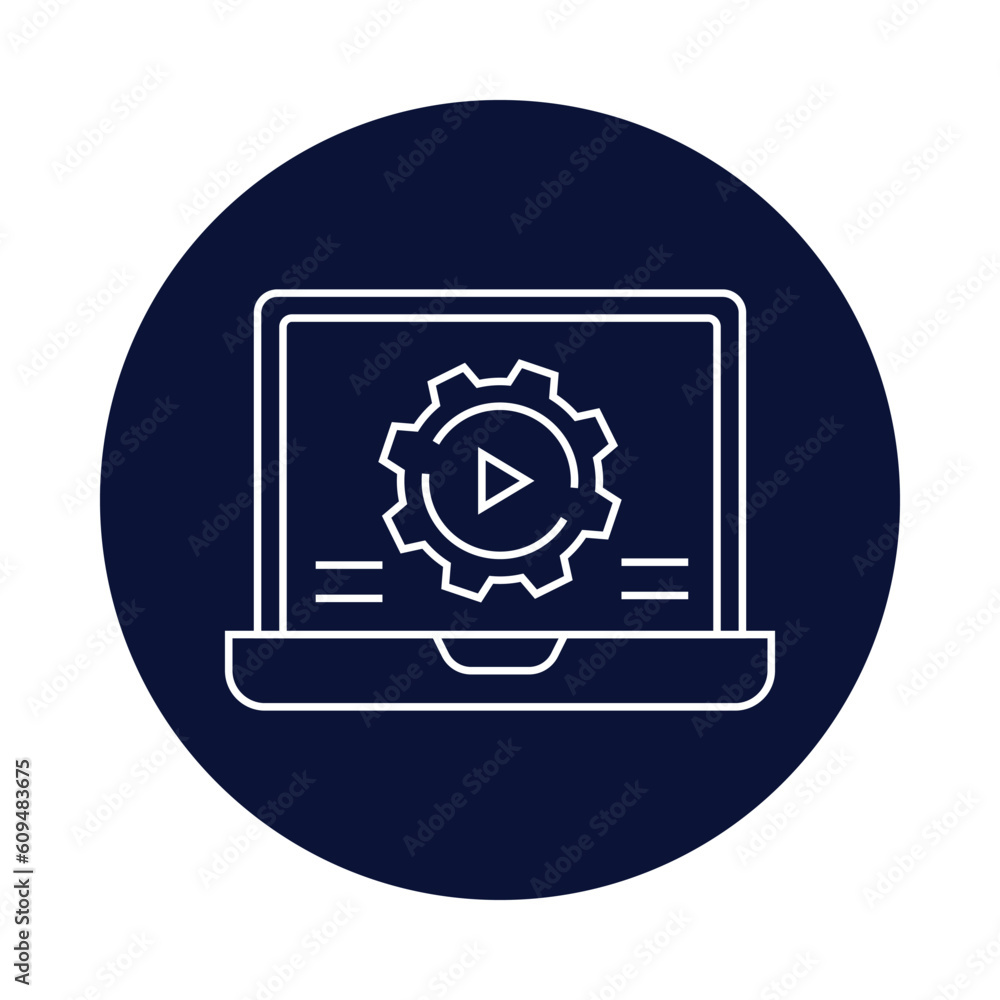 computer, laptop, gear, setting, laptop maintenance icon computer, laptop, gear, setting, laptop maintenance icon