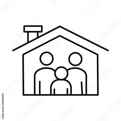 man, women, child, home, love, friend, family care icon