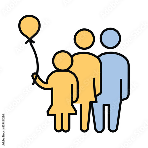 man, women, child, home, love, friend, family care icon