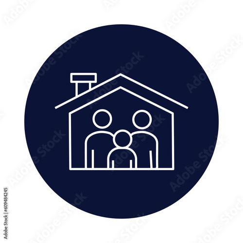 man, women, child, home, love, friend, family care icon