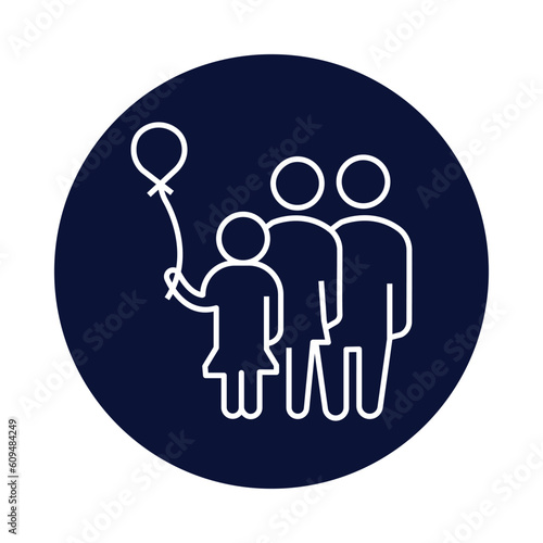 man, women, child, home, love, friend, family care icon