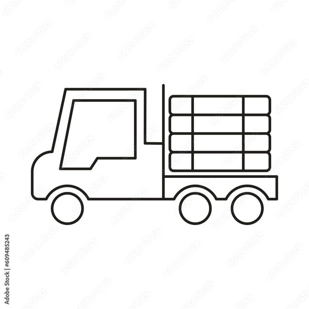 car, delivery van, wood, lumber delivery icon car, delivery van, wood, lumber delivery icon
