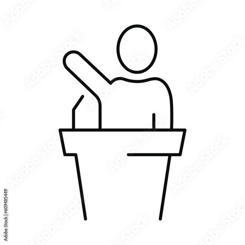 speaker, speech, man, leader, speaker icon