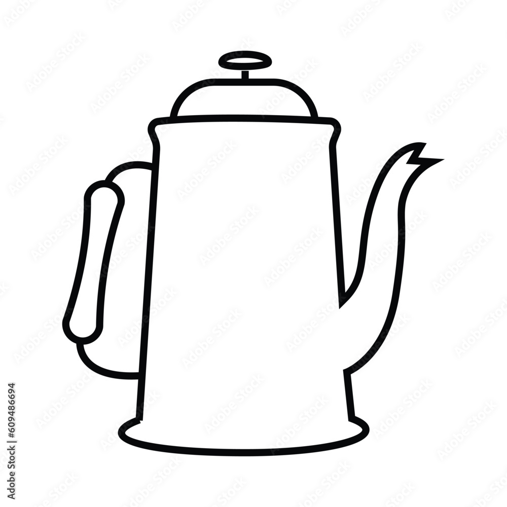 Fototapeta premium Cafeteria, kettle, teapot, jug , kettle icon
