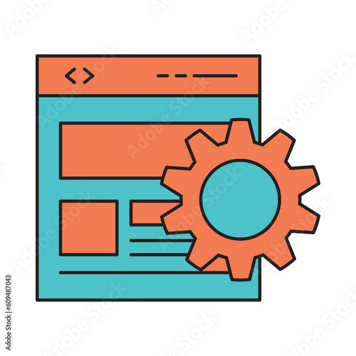 computer, website, gear, web ui, website maintenance icon