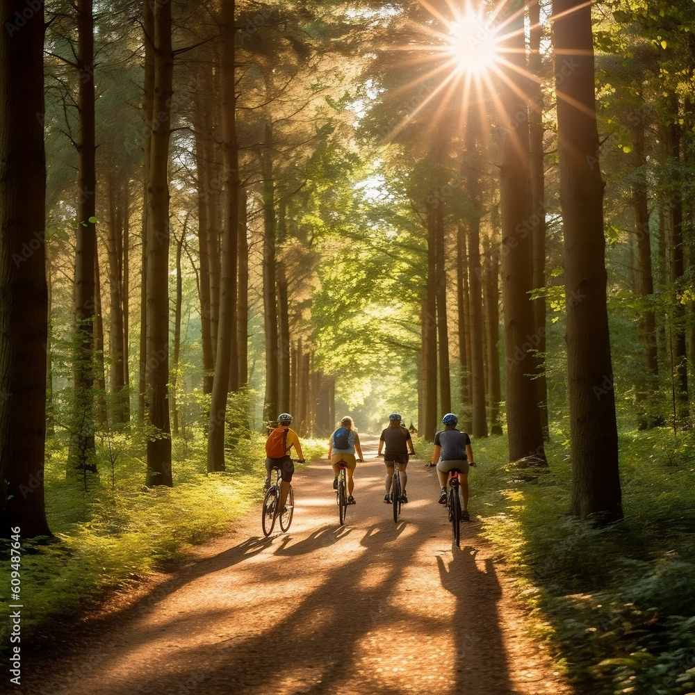 bike ride in the woods