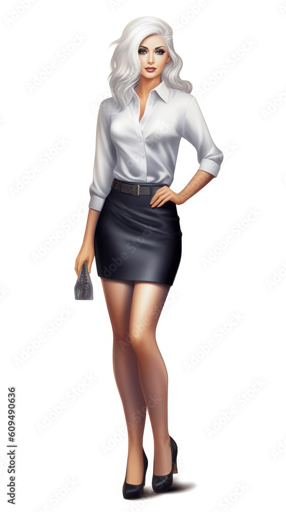 Glamorous Illustration of a Fashionable Model in High Heels. Generative AI Glamorous Illustration of a Fashionable Model in High Heels. Generative AI