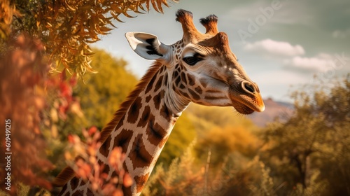 portrait of the giraffe in the savannah © Photo And Art Panda
